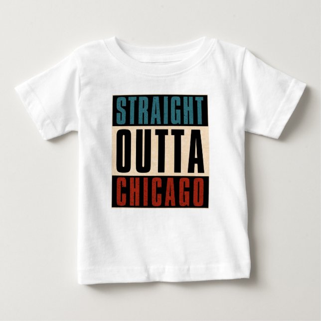 T-shirt Pour Bébé Directement à Chicago Illinois IL USA (Devant)