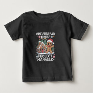 T-shirt Pour Bébé Directeur de projet Maison en pain d'épices Noël d