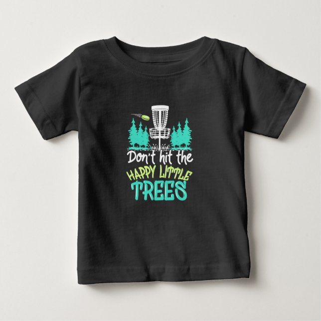 T-shirt Pour Bébé Disc Golf Frappe Les Joyeux Petits Arbres (Devant)