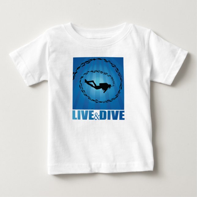 T-shirt Pour Bébé Diver de scuba (Devant)