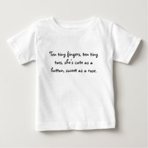 T-shirt Pour Bébé Dix doigts minuscules, dix orteils minuscules,