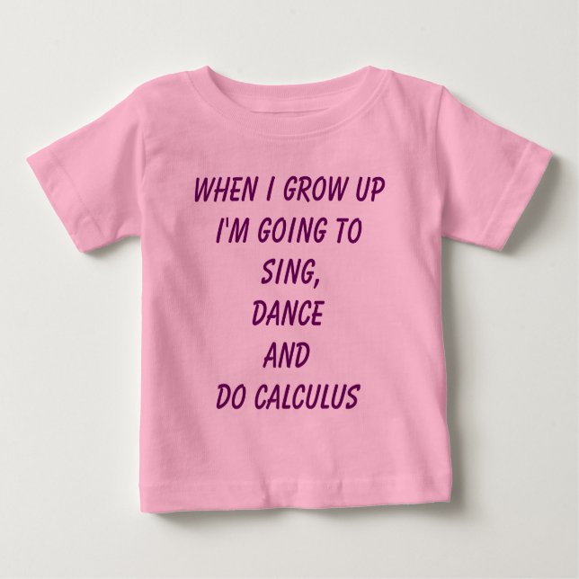 T-shirt Pour Bébé Do Calculus - Girl Power baby tee (Devant)