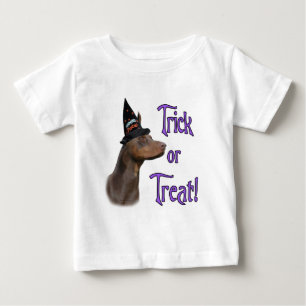 T-shirt Pour Bébé Doberman Pinscher (rouge) Trick