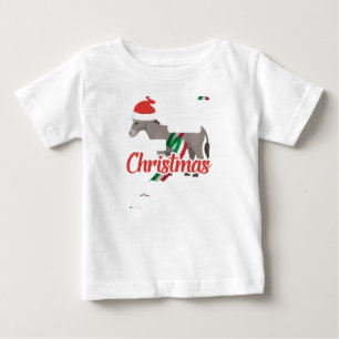 T-shirt Pour Bébé Dominick L'âne de Noël Italie Noël Do