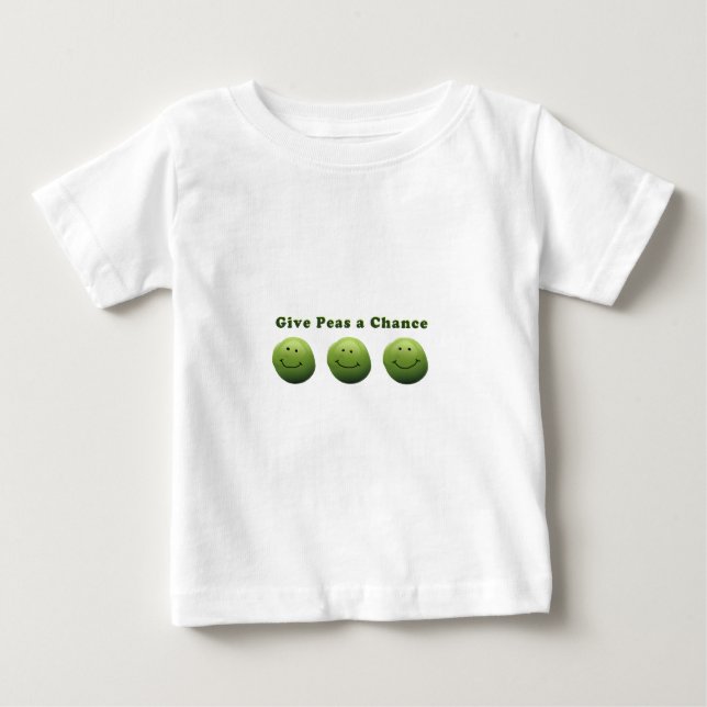 T-shirt Pour Bébé Donner une chance aux petits pois (Devant)