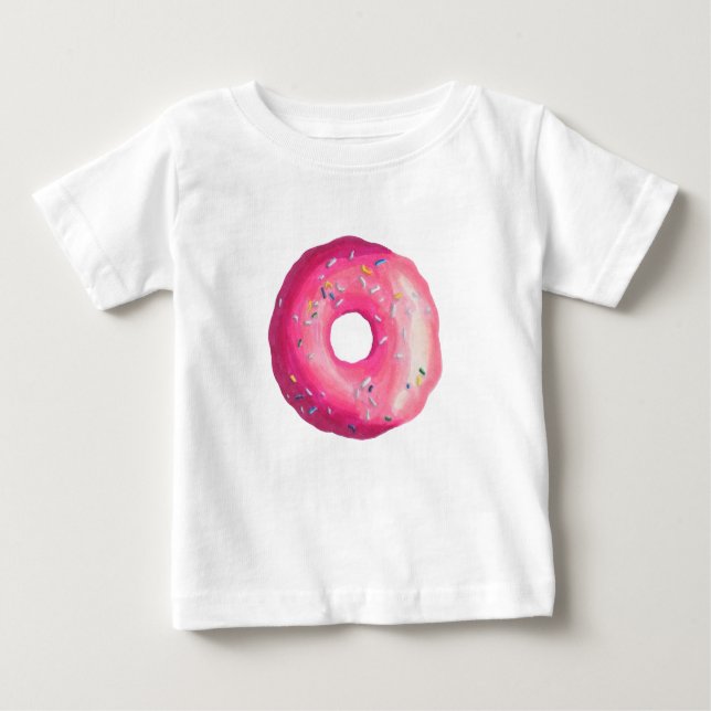 T-shirt Pour Bébé Donut With Pink Frosting And Sprinkles (Devant)