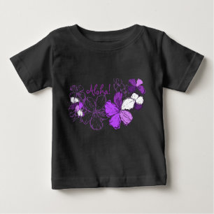 T-shirt Pour Bébé Doodle Hibiscus Infantant Creeper