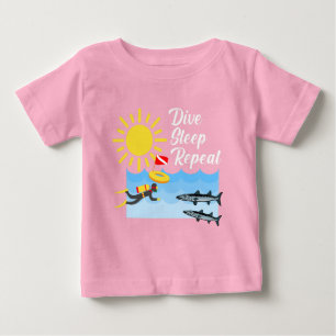 T-shirt Pour Bébé Dormir de plongée Conception répétée - Bébé Jersey