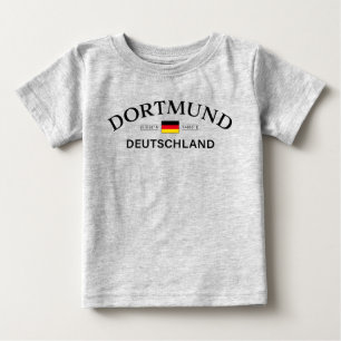T-shirt Pour Bébé Dortmund Allemagne Coordonnées Allemand