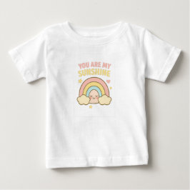 T-shirt Pour Bébé Douce Petite Fille – Charme Arc-en-Ciel Pastel