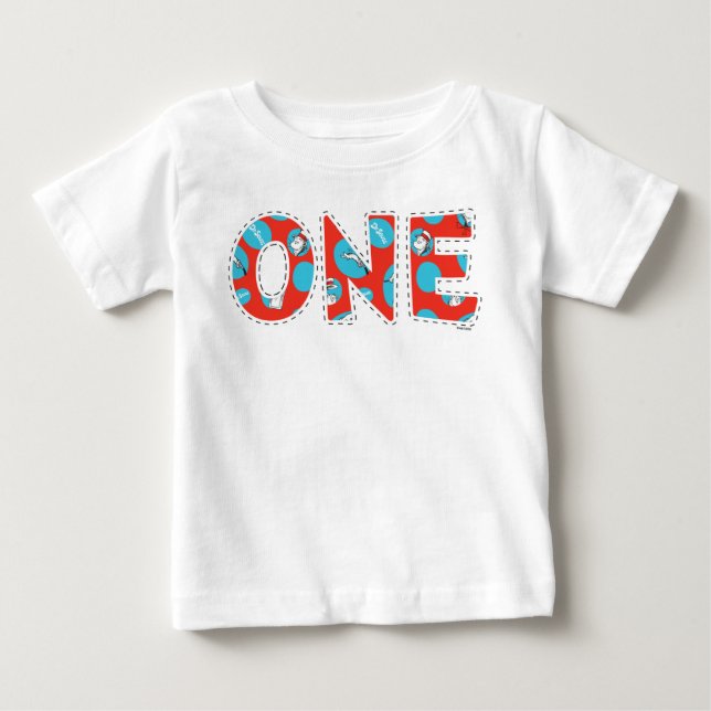 T-shirt Pour Bébé Dr. Seuss | Chat Chapeauté Premier Anniversaire (Devant)