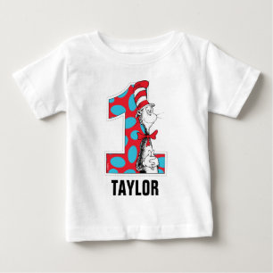 T-shirt Pour Bébé Dr Seuss   Chat dans le Casquette 1er anniversaire