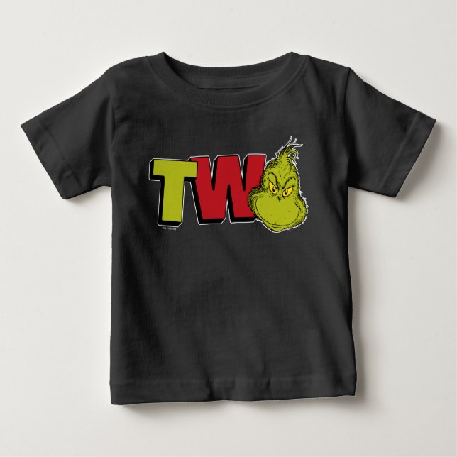 T-shirt Pour Bébé Dr Seuss | Grinch 2nd Birthday - Two (Devant)