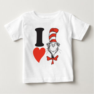 T-shirt Pour Bébé Dr. Seuss Valentine   Je Coeur le chat dans le Cas