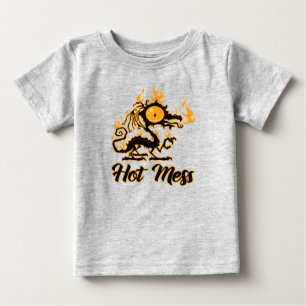 T-shirt Pour Bébé Dragon Crise Mess Hot Mess