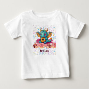 T-shirt Pour Bébé Dragon de dents doux Imprimer