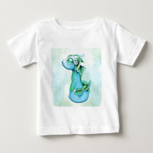 T-shirt Pour Bébé Dragon d'eau décousu (Devant)