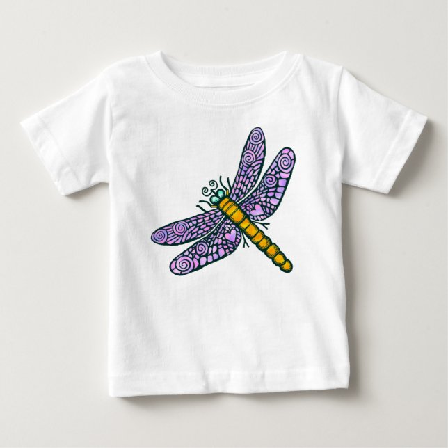 T-shirt Pour Bébé Dragonfly - Customisé (Devant)