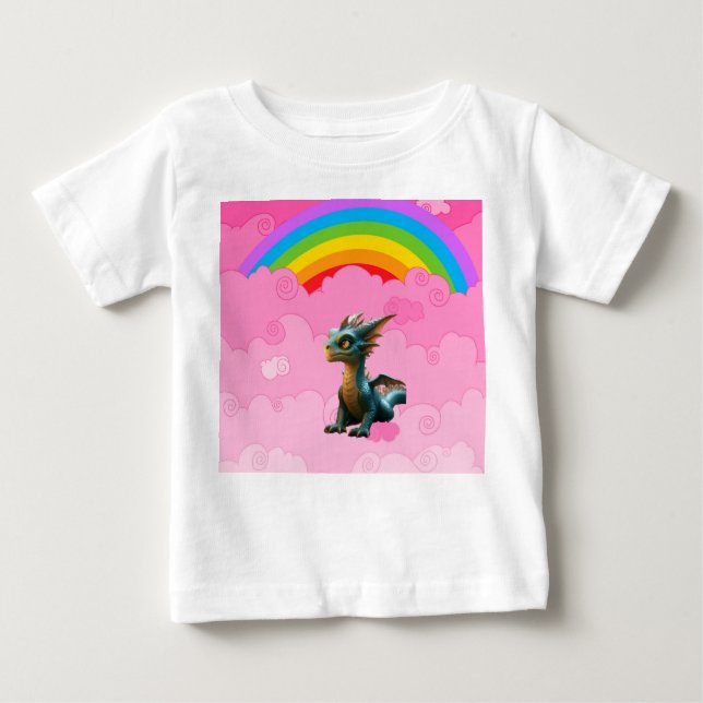 T-shirt Pour Bébé Dragons Mignons (Devant)