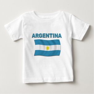 T-shirt Pour Bébé Drapeau 1 de l'Argentine