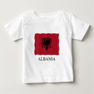 T-shirt Pour Bébé drapeau albanais