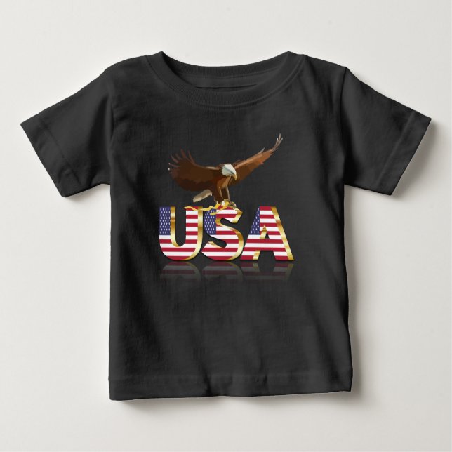 T-shirt Pour Bébé Drapeau américain (Devant)