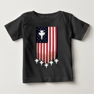 T-shirt Pour Bébé Drapeau Américain 4 Juillet-65079