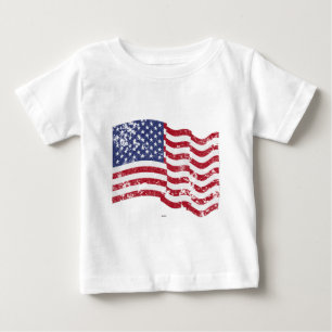 T-shirt Pour Bébé Drapeau américain agité - désorganisé