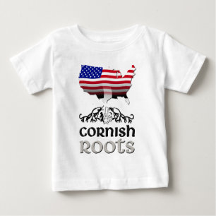 T-shirt Pour Bébé Drapeau américain de Cornouailles