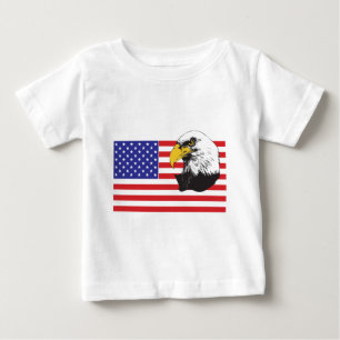 T-shirt Pour Bébé Drapeau américain et aigle
