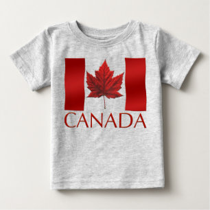 T-shirt Pour Bébé Drapeau Baby Canada souvenir biologique en une piè