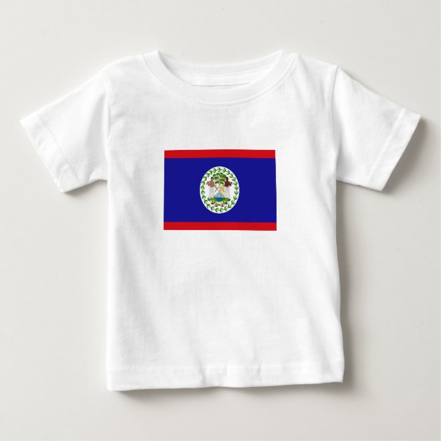 T-shirt Pour Bébé Drapeau bélizien (Devant)