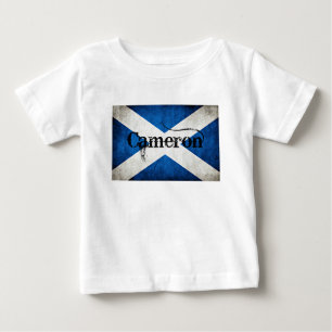 T-shirt Pour Bébé drapeau cameron grunge