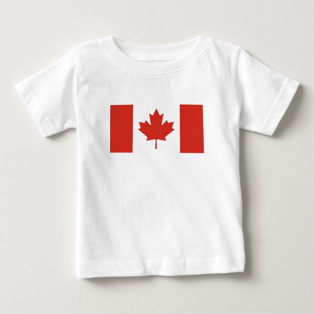 T-shirt Pour Bébé Drapeau canadien patriotique (Devant)