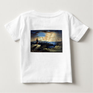 T-shirt Pour Bébé Drapeau céleste américain dans le ciel, Guerre civ