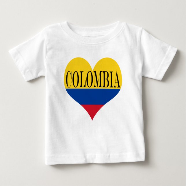 T-shirt Pour Bébé Drapeau Colombie - Bandera De Colombia (Devant)