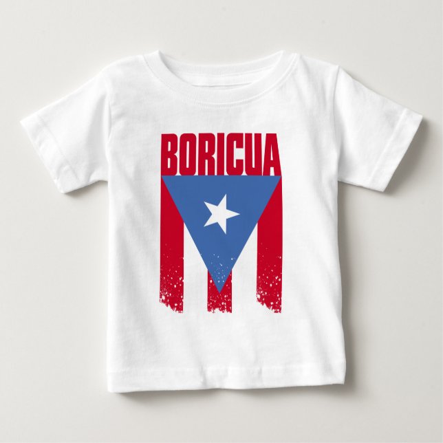 T-shirt Pour Bébé Drapeau de Boricua (Devant)
