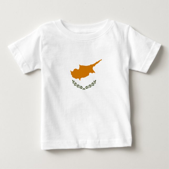 T-shirt Pour Bébé Drapeau de Chypre (Devant)
