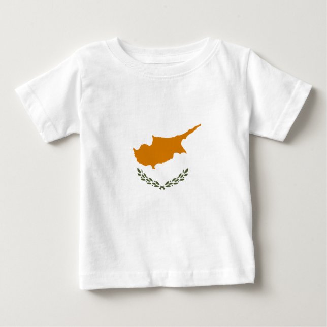 T-shirt Pour Bébé Drapeau de Chypre (Chypre grecque) (Devant)