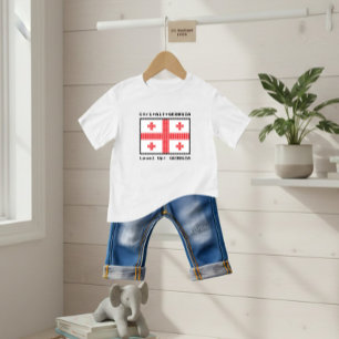 T-shirt Pour Bébé Drapeau de Géorgie