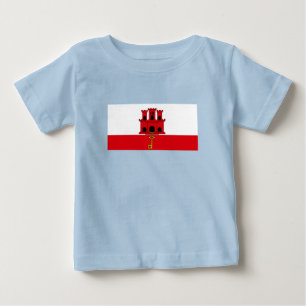 T-shirt Pour Bébé Drapeau de Gibraltar