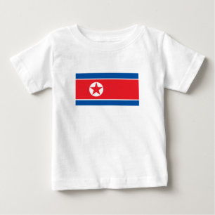 T-shirt Pour Bébé Drapeau de la Corée du Nord