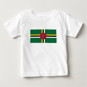 T-shirt Pour Bébé Drapeau de la Dominique