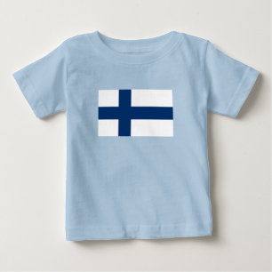 T-shirt Pour Bébé Drapeau de la Finlande