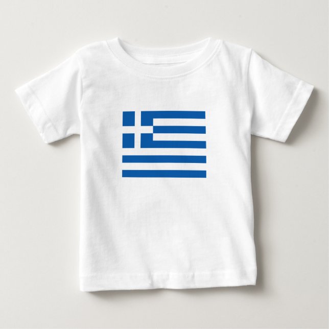 T-shirt Pour Bébé Drapeau de la Grèce (Devant)