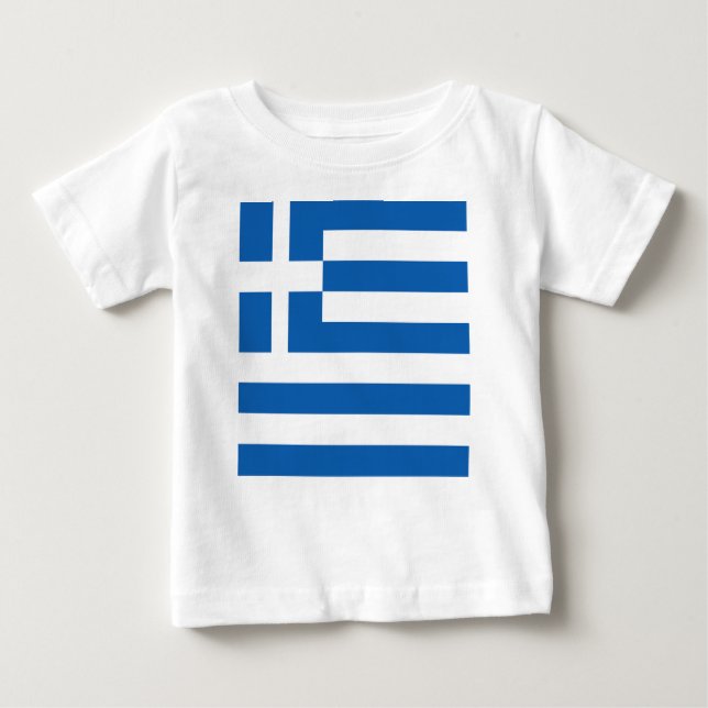 T-shirt Pour Bébé Drapeau de la Grèce (Devant)