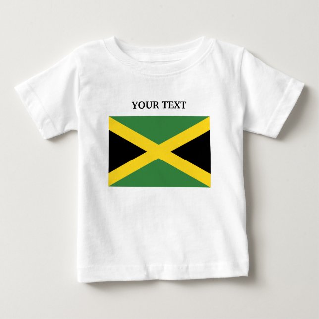 T-shirt Pour Bébé Drapeau de la Jamaïque (Devant)