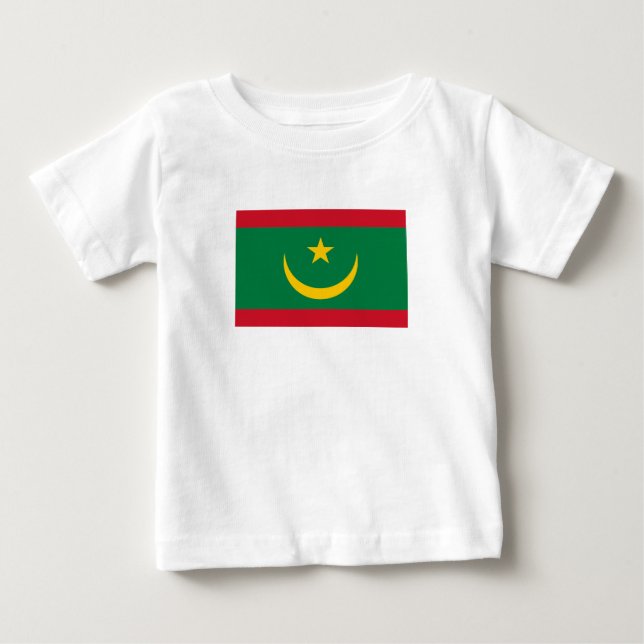 T-shirt Pour Bébé Drapeau de la Mauritanie (Devant)