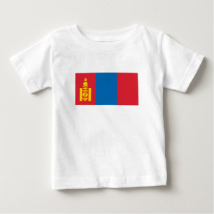 T-shirt Pour Bébé Drapeau de la Mongolie
