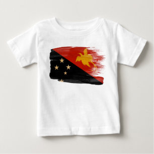 T-shirt Pour Bébé Drapeau de la Papouasie-Nouvelle-Guinée
